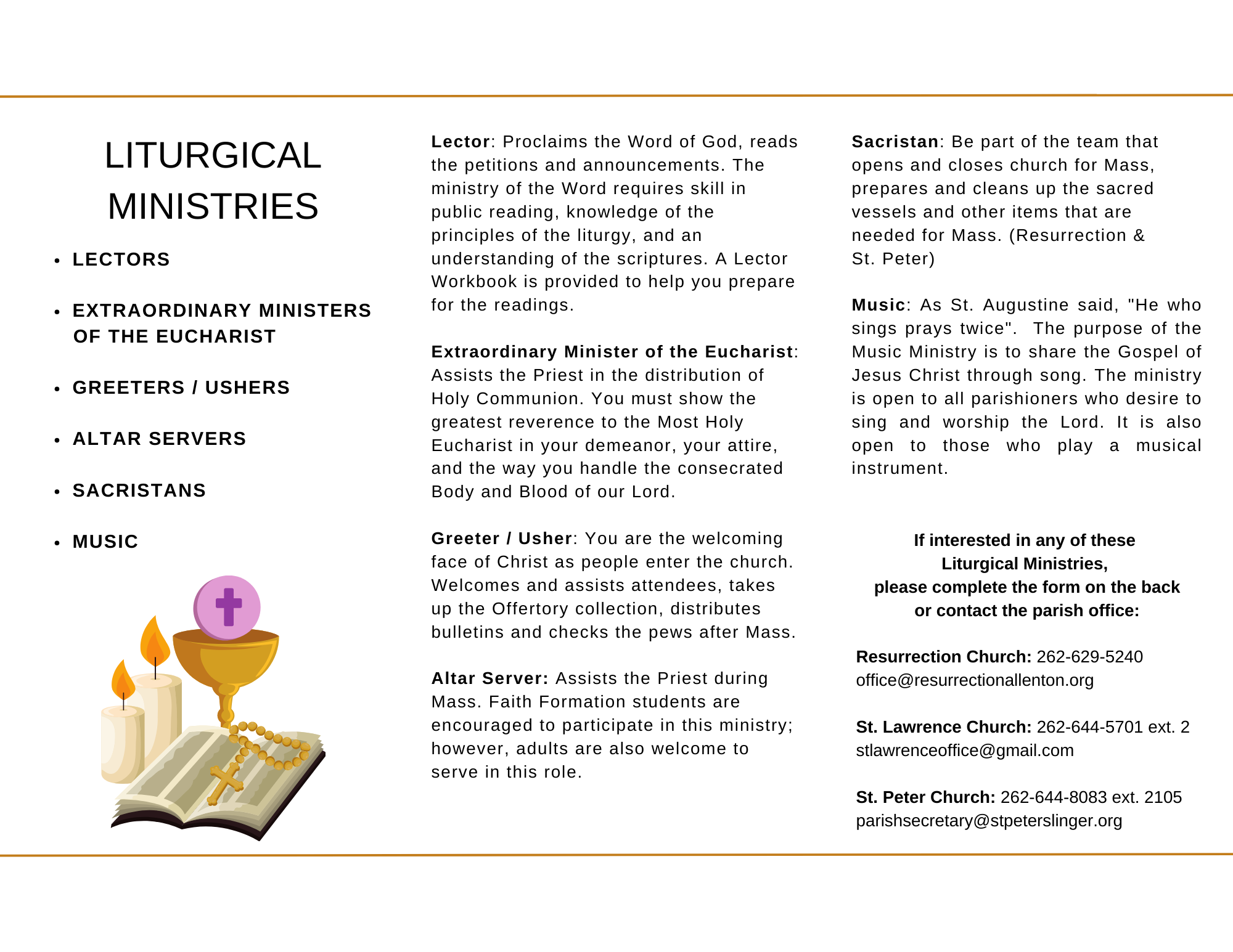 Liturgical Ministries Resurrection Catholic Church Allenton Wisconsin